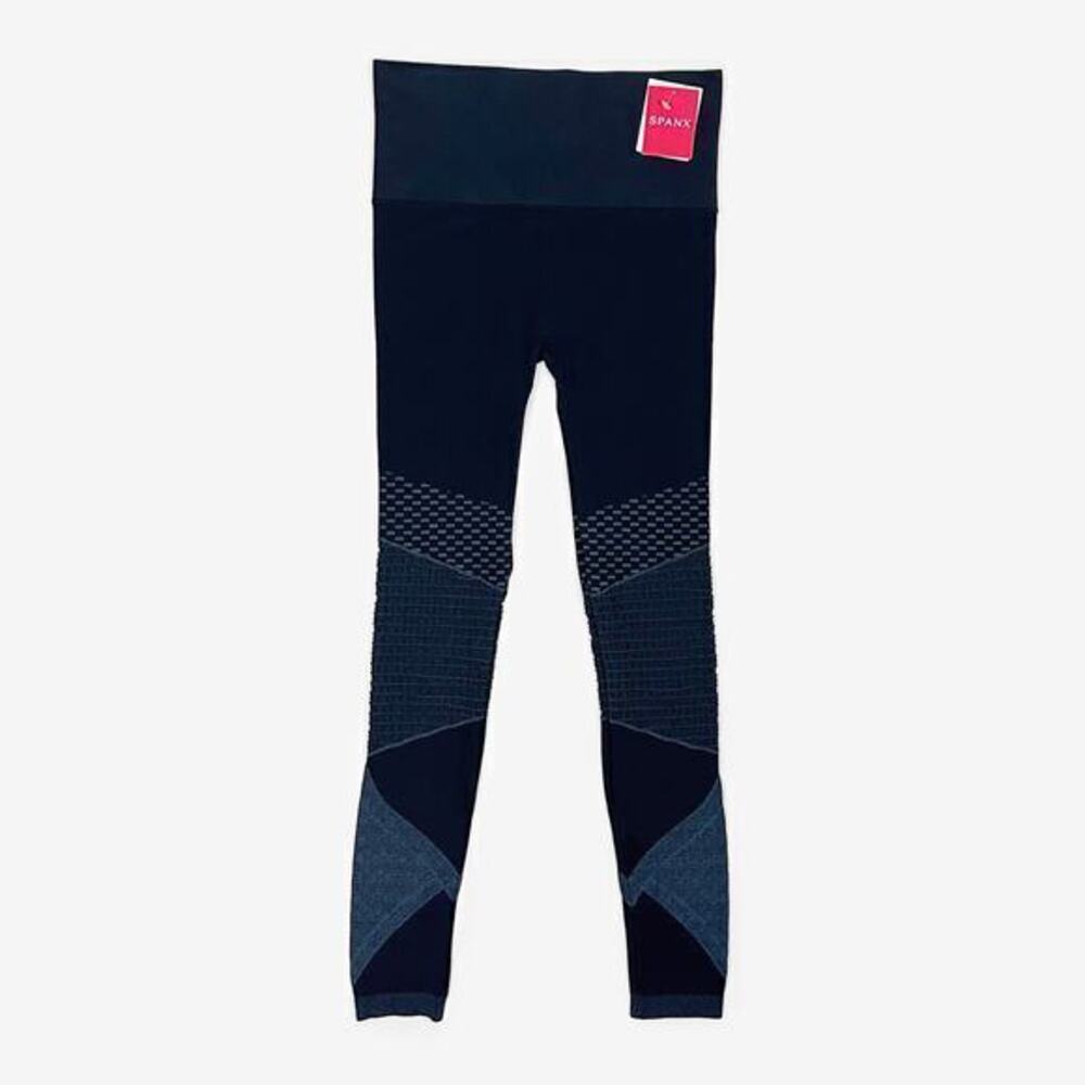 Spanx Seamless Moto Legging Size S Indigo Sky Activewear Yoga Gym Workout